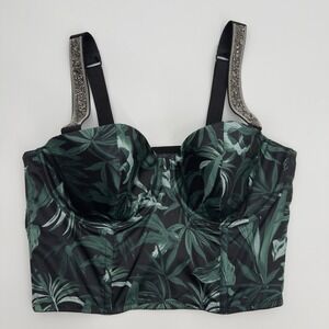 Victoria's Secret Very Sexy‎ Lightly Lined Shine Strap Long Line Bra Top 36C NEW